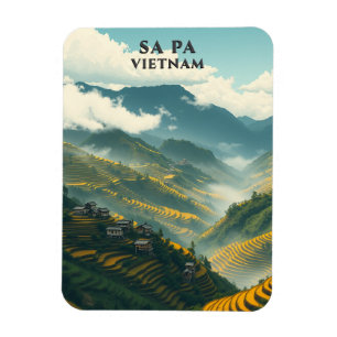 Ímã Sa Pa Vietnam Rice Terraces Montanha
