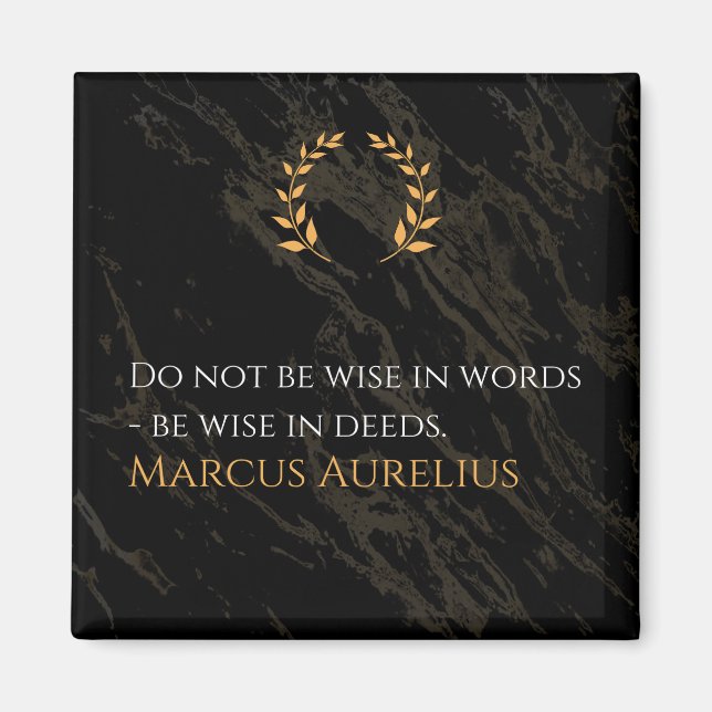Imã Sabedoria de Marcus Aurelius: Ações falam mais alt (Frente)