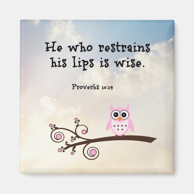 Imã Sabedoria - Provérbios 10:19, (Frente)