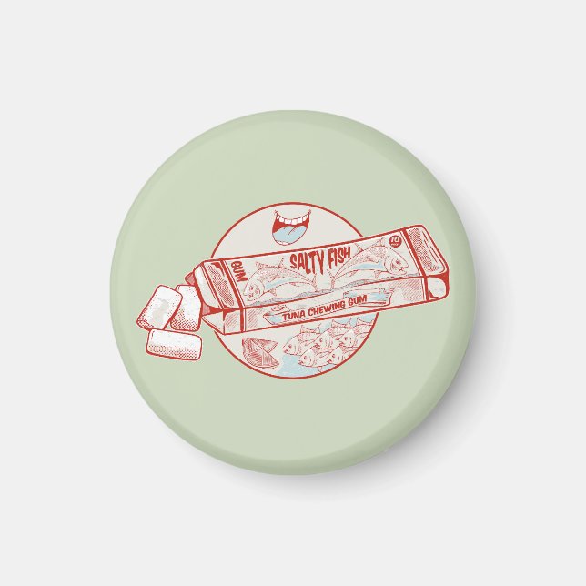 Imã Sabor de peixe engraçado para o atum com goma de m (Frente)