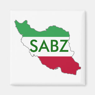 Imã "SABZ" Mapa da Bandeira do Irã