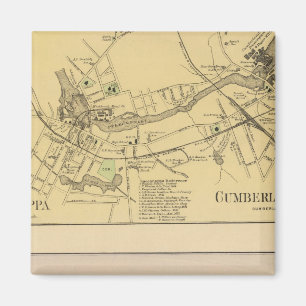 Imã Saccarappa, Cumberland Mills, mapa da vila Washbur