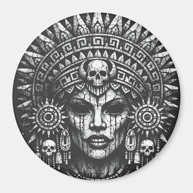 Imã Sacerdotisa Coroada com Caveira — por BurnsInHell (Frente)