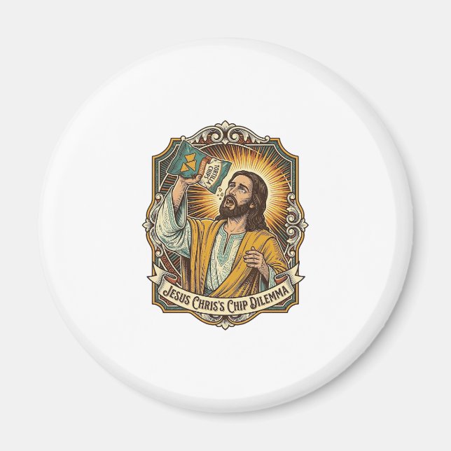 Imã Saco de Batata Frita Vazio de Jesus Comida de Bêba (Frente)