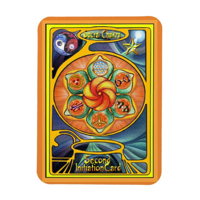 Ímã Sacral Chakra Mandala (Vertical)