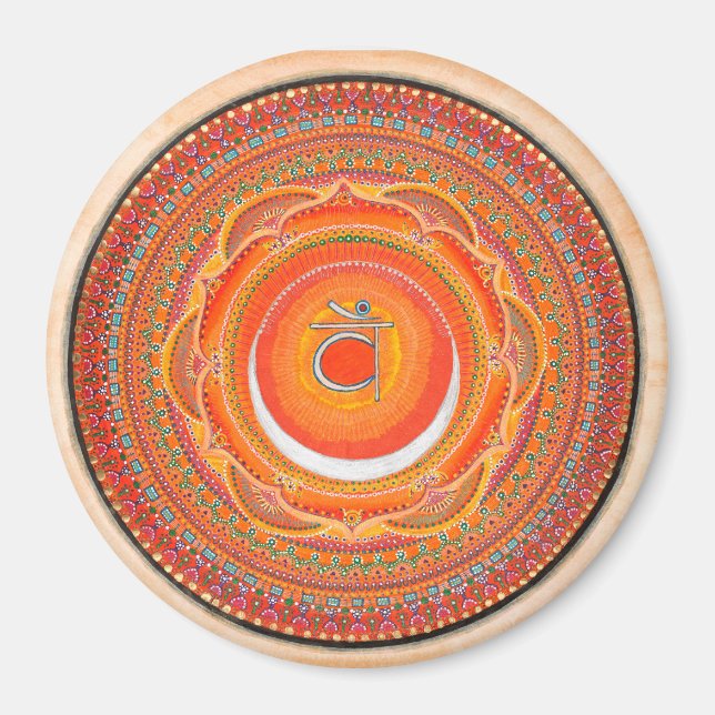 Imã Sacral Chakra Mandala Magnet (Frente)