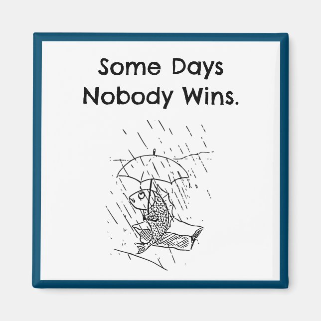 Imã Sad Cartoon Fish Ruim Day Simpatia (Frente)