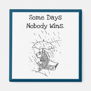 Imã Sad Cartoon Fish Ruim Day Simpatia