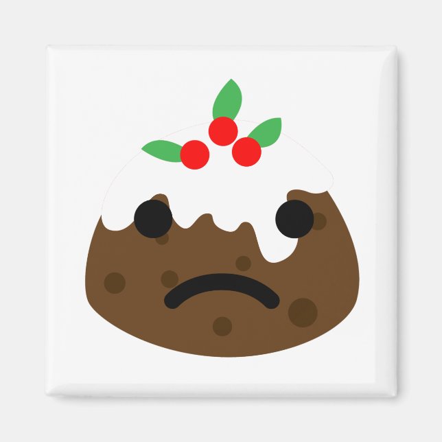 Imã sad christmas pudding (Frente)