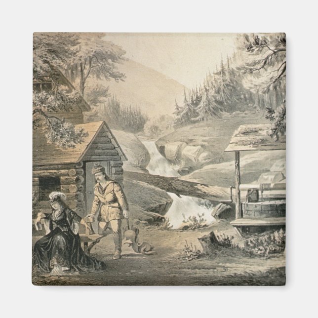 Imã 'Saddle Mending', Poster para 'Davy Crockett' star (Frente)