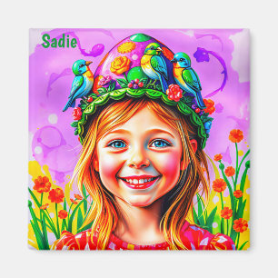 Imã SADIE ~ PÁSCOA BONNET ~ Happy Girl ~