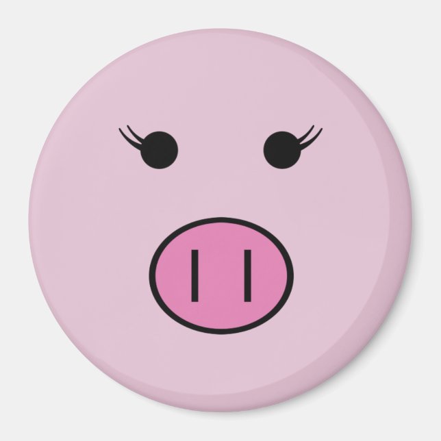 Imã Sadie the Pink Pig ~ Cute Girly Kawaii (Frente)