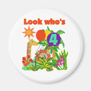 Imã Safari 4º Aniversário Camisetas e presentes