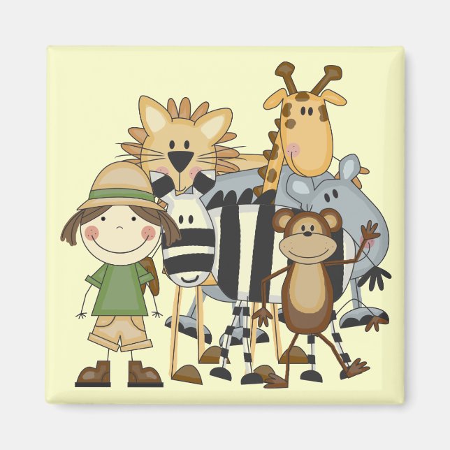 Imã Safari Girl T-shirts e presentes (Frente)