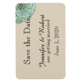 Ímã Sage Succulent Wedding Save the Date