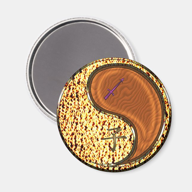 Imã Sagitário & Rato de Madeira (Front/Back)