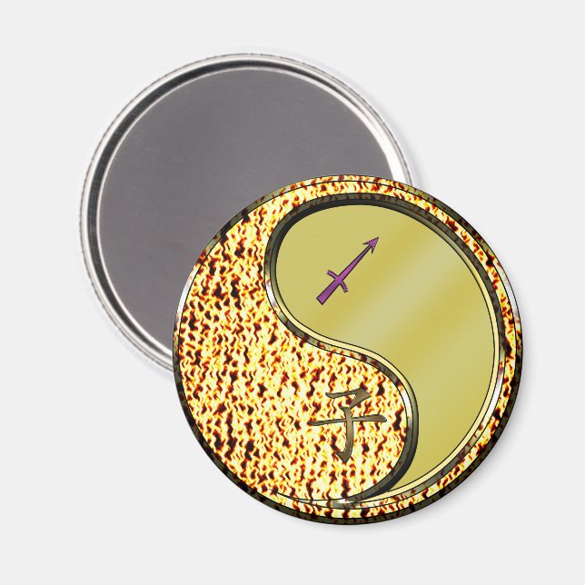 Imã Sagitário & Rato de Metal (Front/Back)