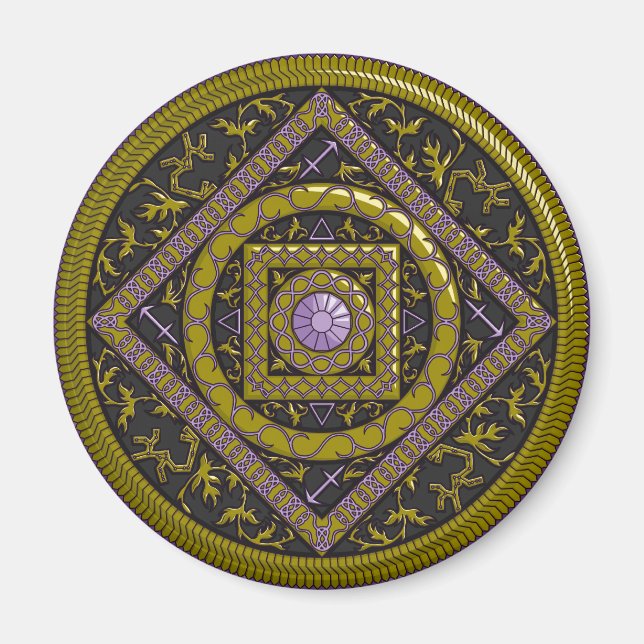 Imã Sagittarius Mandala Magnet (Frente)