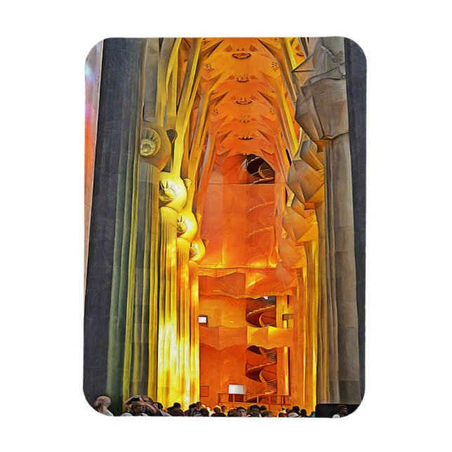 Ímã Sagrada Família. Interior. Ver 1. (Vertical)