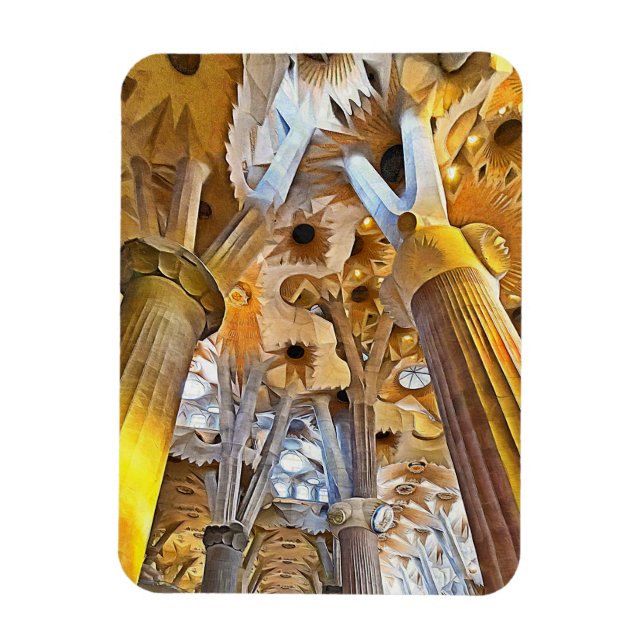 Ímã Sagrada Família. Interior. Ver 16. (Vertical)