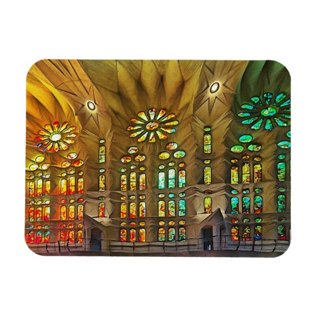 Ímã Sagrada Família. Interior. Ver 19. (Horizontal)