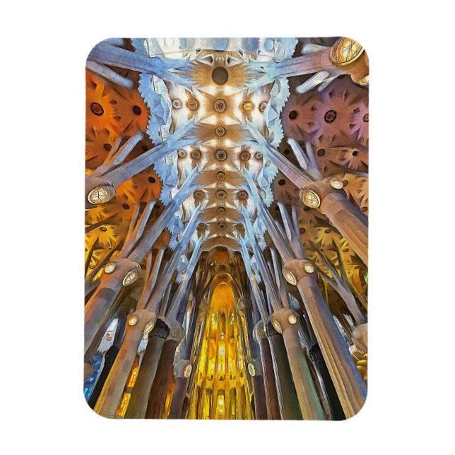 Ímã Sagrada Família. Interior. Ver 21. (Vertical)