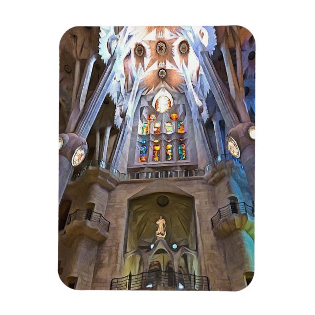 Ímã Sagrada Família. Interior. Ver 25. (Vertical)