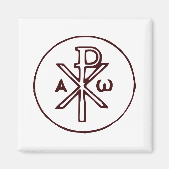 Imã Sagrado Cristograma Chi-Rho Arte Refinado (Frente)
