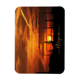 Ímã Saguaros Cênicos de Arizona ao pôr do sol