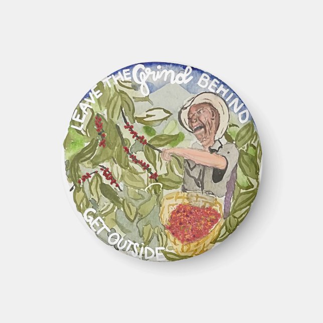 Imã Saia da natureza para amantes de café Chaveiro (Frente)