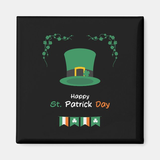 Imã Saint Patricks Day Lucky Irish - Funny Lucky Irish (Frente)