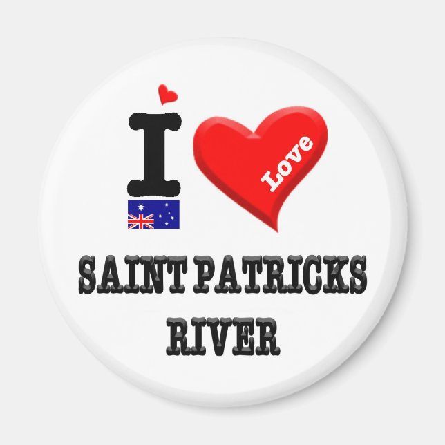 Imã SAINT PATRICKS RIVER - I Love (Frente)