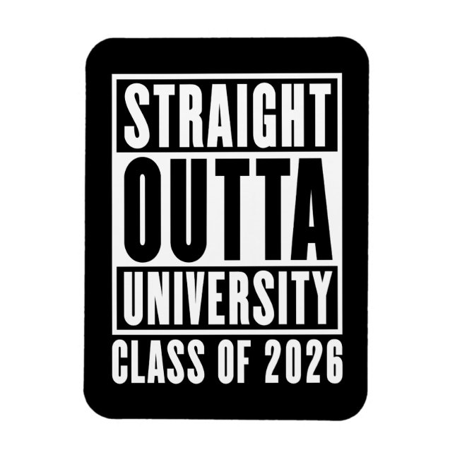 Ímã Saiu Direto da Universidade Turma de 2026 (Vertical)