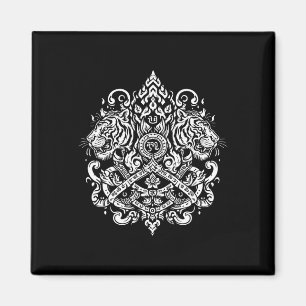 Imã Sak Yant Muay Thai Mma Tattoo Twin Tiger Martial A