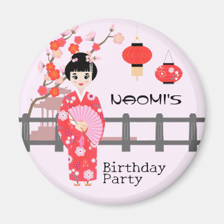 Imã Sakura Cherry Blossom Festa de aniversário Japones