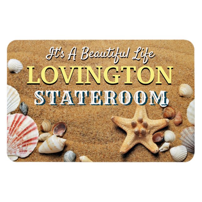 Ímã Sala de Areia de Praia, Sala de Fotografias Monogr (Horizontal)