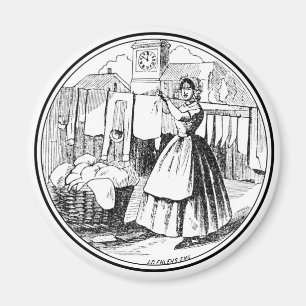 Imã Sala de Lavagem do Armazém White Vintage