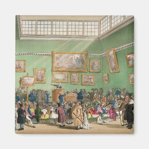 Imã Sala de leilão de Christie, aquatinted por J.