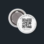 Imã salão de beleza de pequenas empresas com código qr<br><div class="desc">magneta elegante mínima qr code salon para pequenas empresas</div>