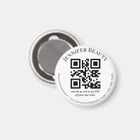 salão de beleza de pequenas empresas com código qr