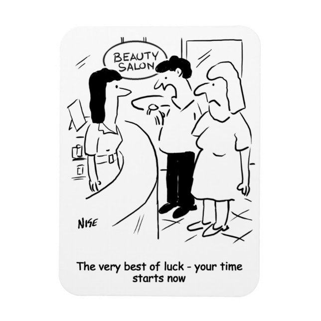 Ímã Salão de beleza - seu tempo começa... agora! (Vertical)