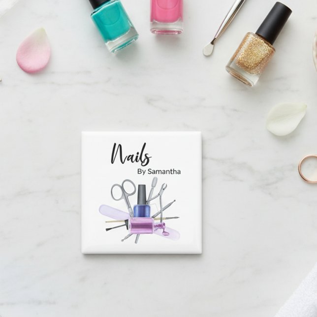 Imã Salão de Unhas de Aquarela Esmalte de Unhas  (Criador carregado)