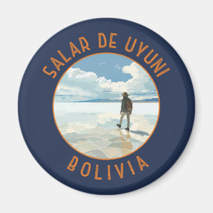 Imã Salar de Uyuni Bolívia Circular Retrotraído