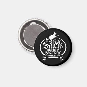 Imã Salem Witch Broom Fatory - gótica de vintagem engr