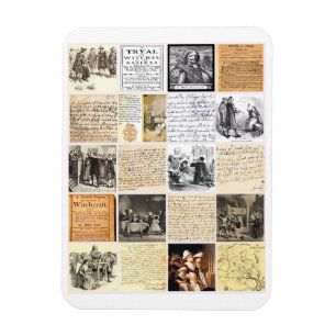 Ímã Salem Witch Trials documenta arte de colagem