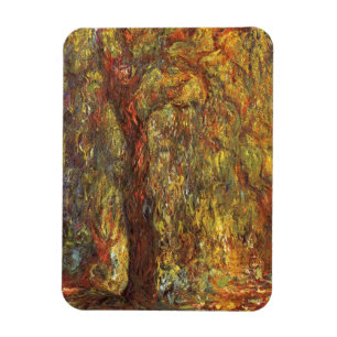 Ímã Salgueiro Weeping por Claude Monet, belas artes do