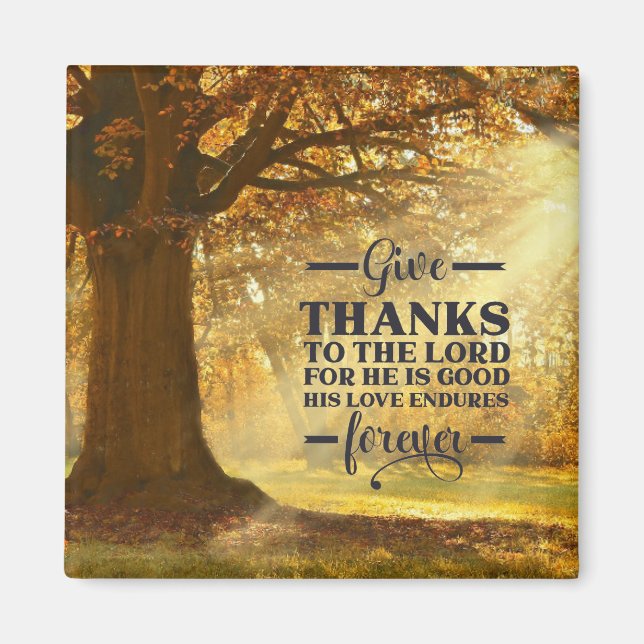 Imã Salm 107:1 Dê Obrigados ao LORD para Ele é bom (Frente)