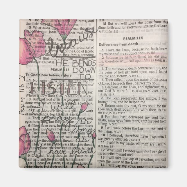 Imã Salm 116:2 - Ele Se Aproxima Para Ouvir (Frente)