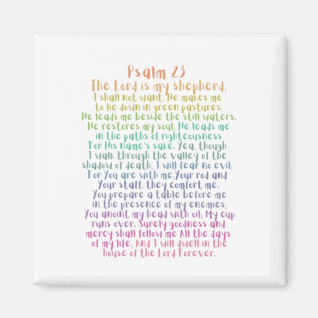 Imã Salm 23 NKJV O Senhor é o Meu Pastor (Frente)