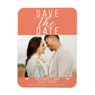 Ímã Salma Moderno Rosa Save the Date Fotografia de Cas